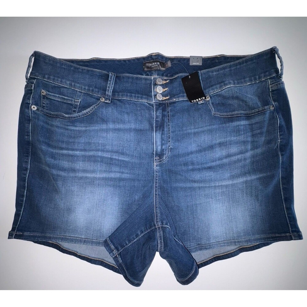 Torrid Denim Jean Shorts 5 Inch Jegging Super Soft High Rise  Andromeda Size 26